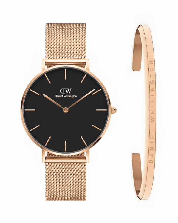 DW Rose Gold le fond Noir DW00100220