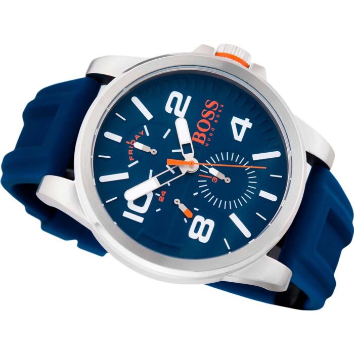 Montre Sport HUGO BOSS en silicone Bleu pour Homme, 1550008