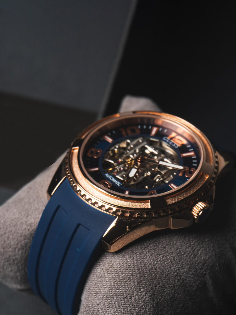 Guess Automatic Men?s Blue Silicone – Image 3