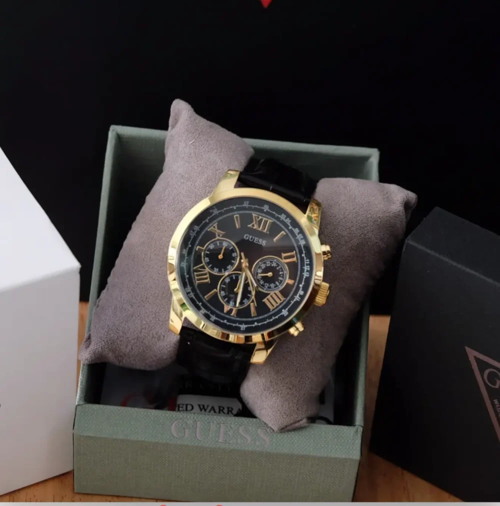 GUESS Horizon Gents Chronograph Gold Watch – Image 2