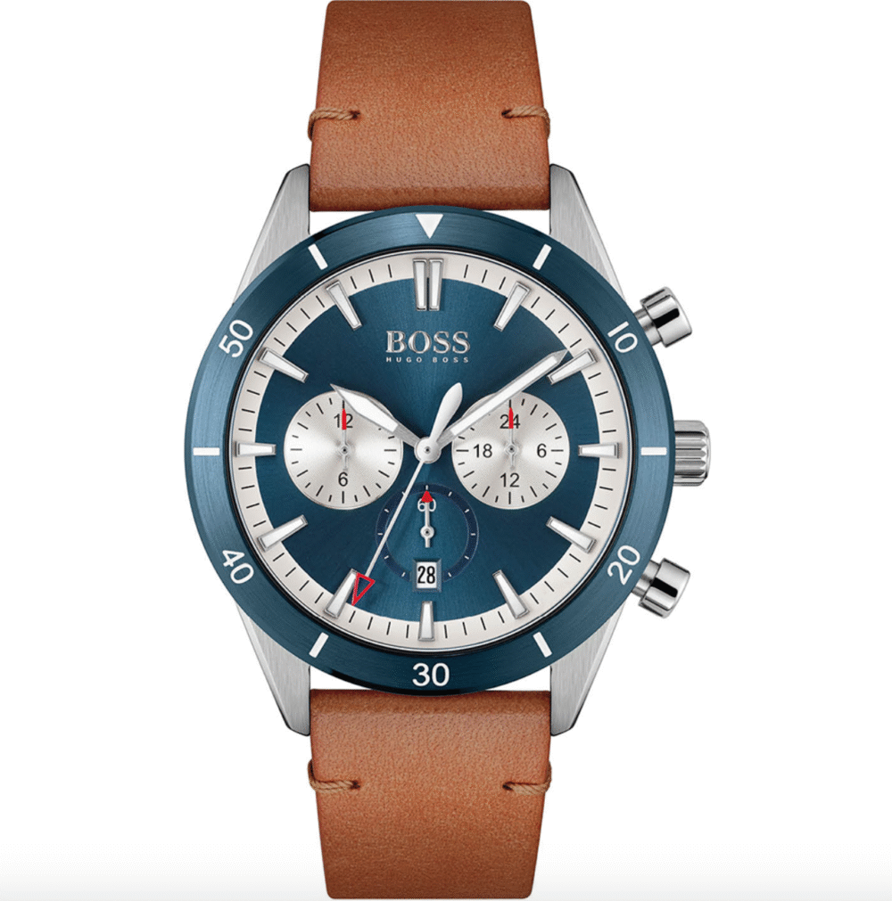 Hugo Boss Santiago pour homme en cuir tabac – Image 2