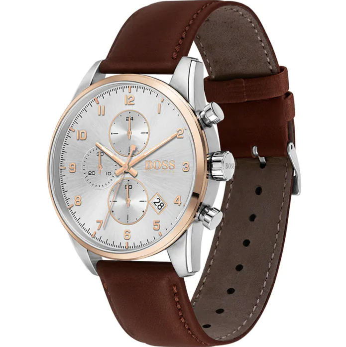 Hugo Boss Skymaster Chronograph Watch en cuir