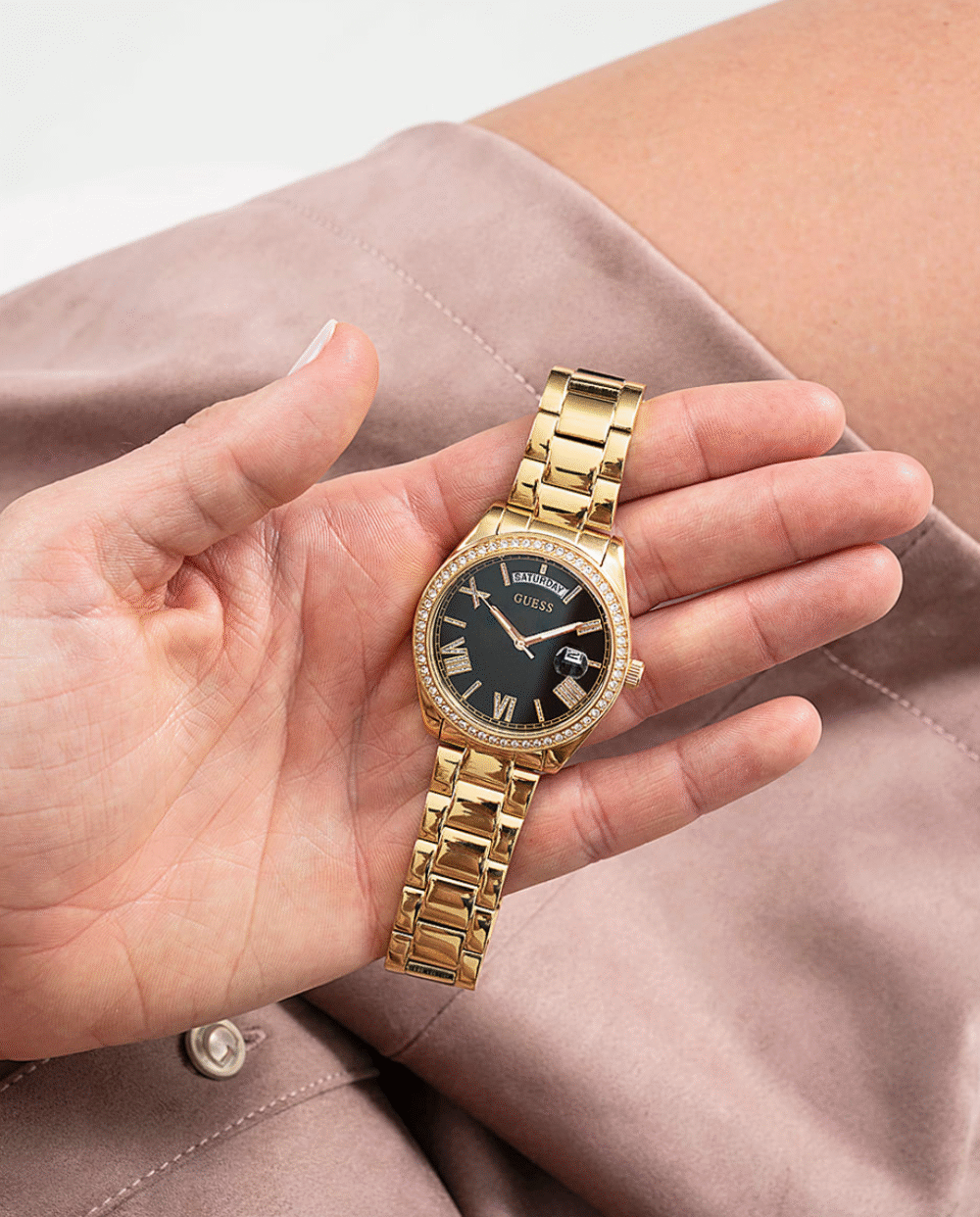 Guess Luna Ladies Gold Watch – Image 5