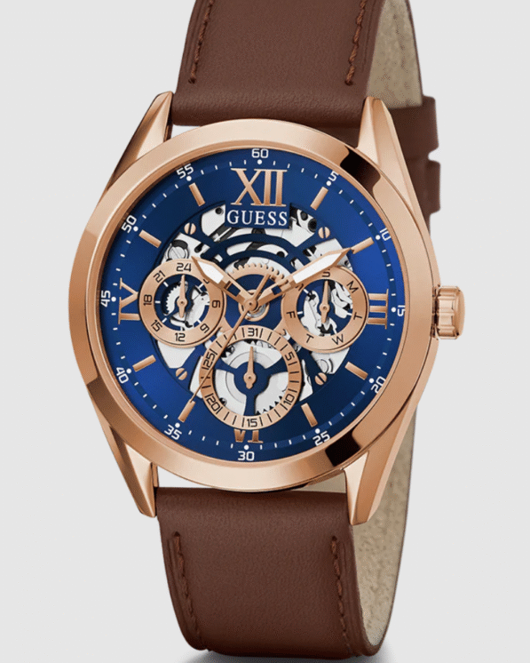 Guess Tailor Brown Leather Watch