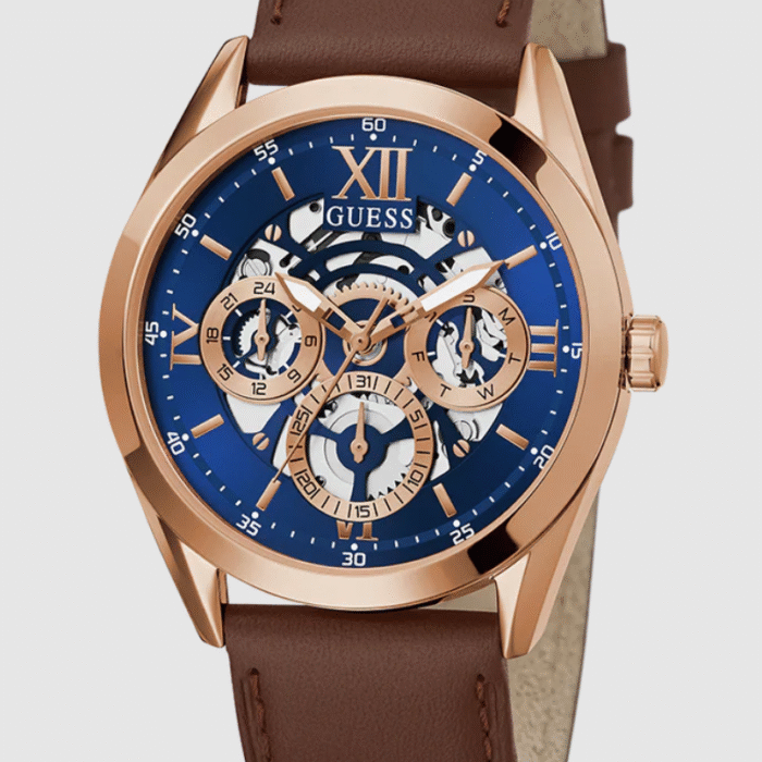 Guess Tailor Brown Leather Watch