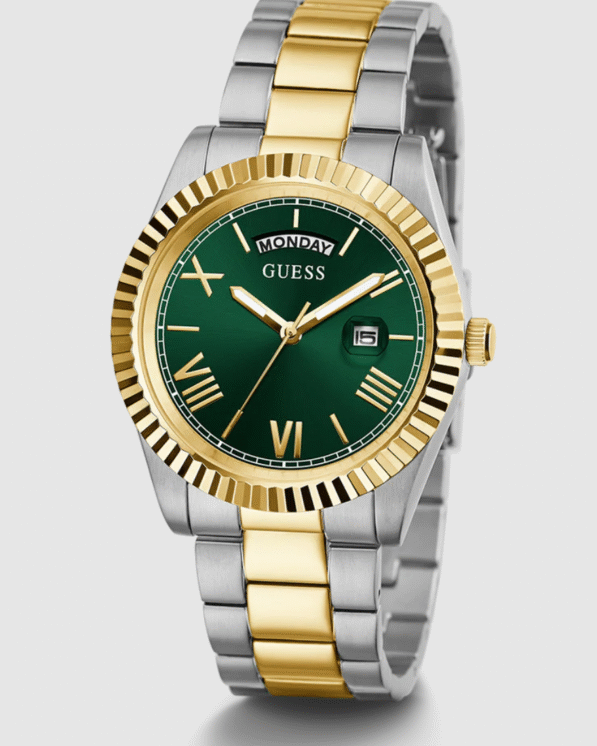 GUESS Mens 2-Tone Day/Date Watch