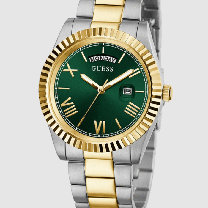 GUESS Mens 2-Tone Day/Date Watch