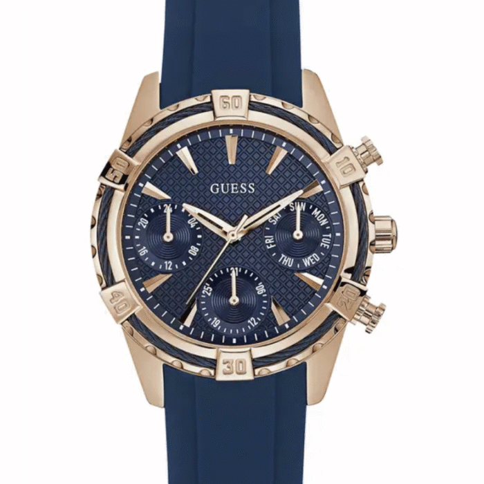 GUESS CATALINA  BLUE SILICONE LADIES WATCH