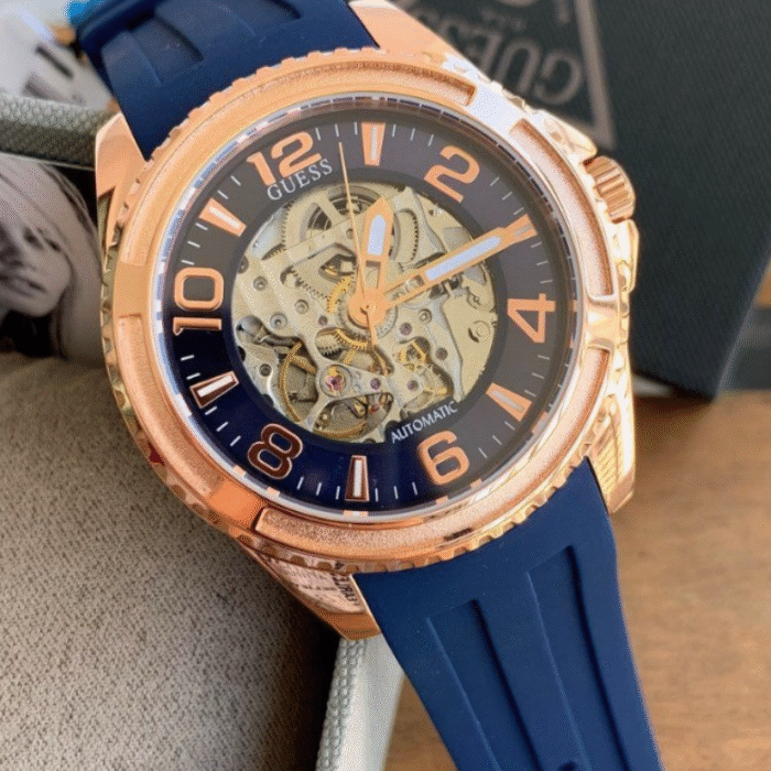 Guess Automatic Men?s Blue Silicone