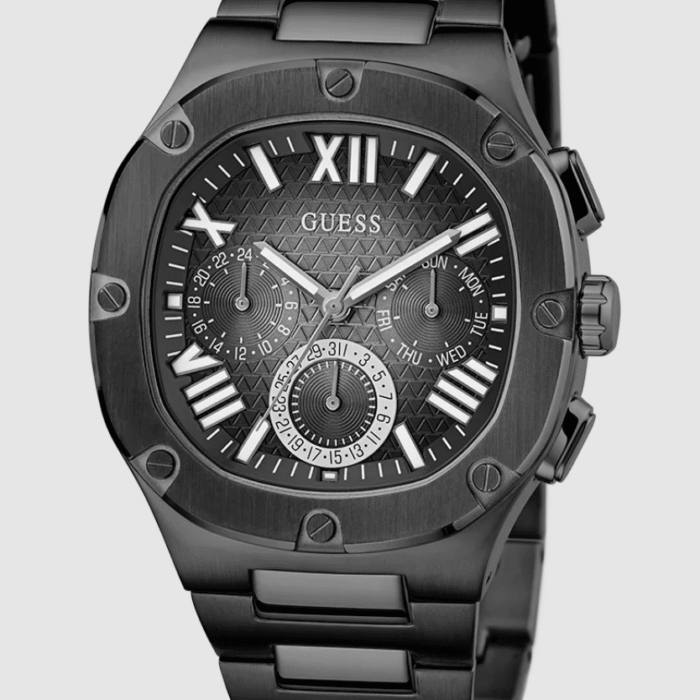 GUESS Mens Black Multi-function Watch