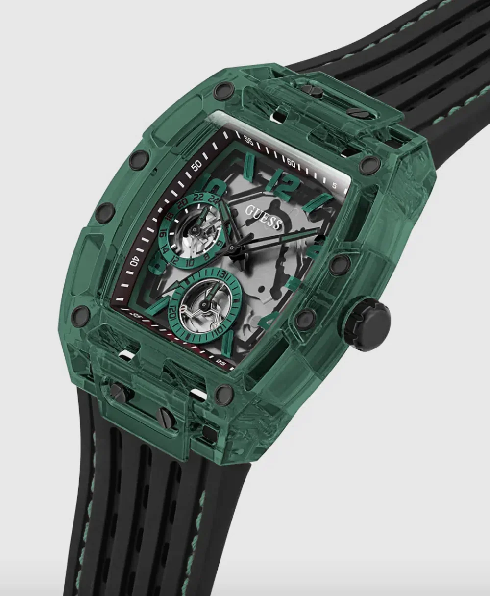 GUESS Mens Black Green Multi-function Watch – Image 3