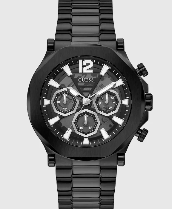GUESS Mens Black Multi-function Watch,GW0539G3