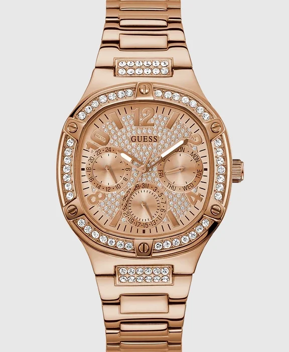 GUESS Ladies Rose Gold Tone Multi-function Watch