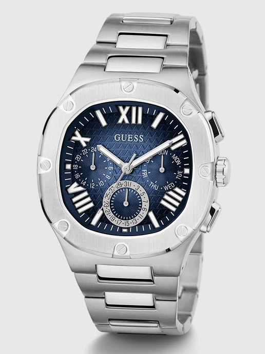 GUESS Mens Gunmetal Multi-function Watch