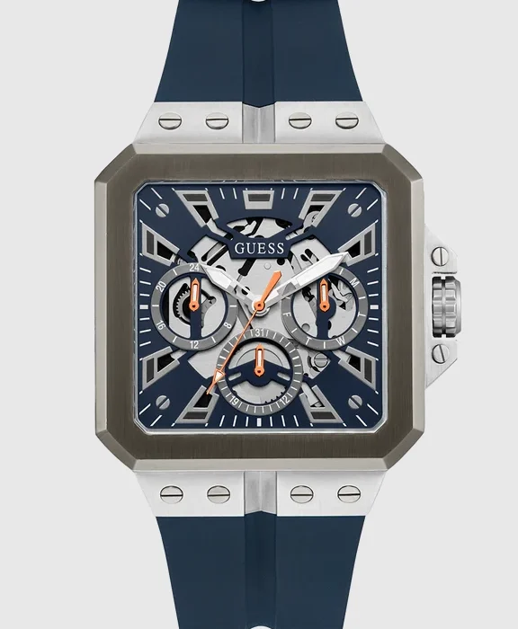 GUESS Mens Navy 2-Tone Multi-function Watch, GW0637G1