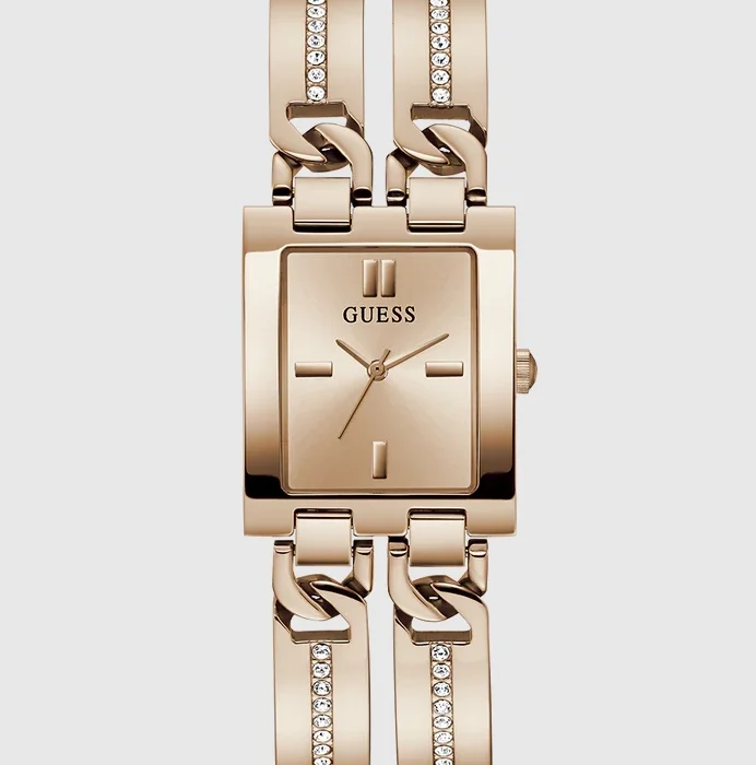 GUESS Ladies Rose Gold Tone Analog Watch,GW0668L3