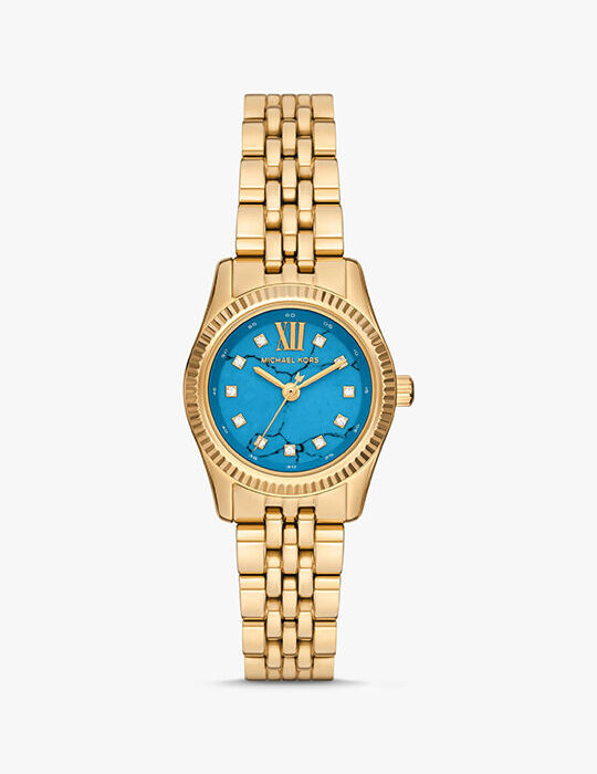 Michael Kors pour femme Petite Lexington Pav? Gold-Tone Watch, MK4813