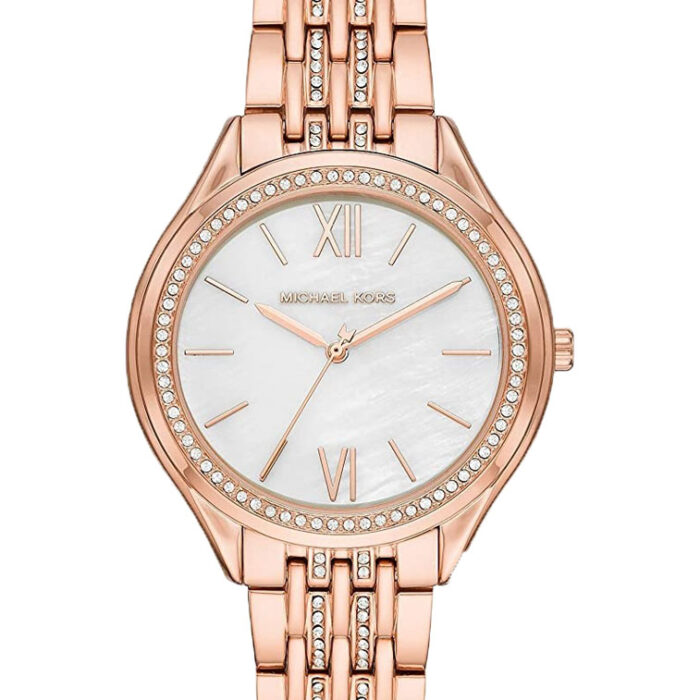 Montre Michael Kors Mindy Three-Hand Rose Gold-Tone mk7076
