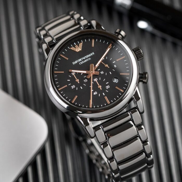Emporio Armani Men?s Luigi Chronograph Watch Ceramic