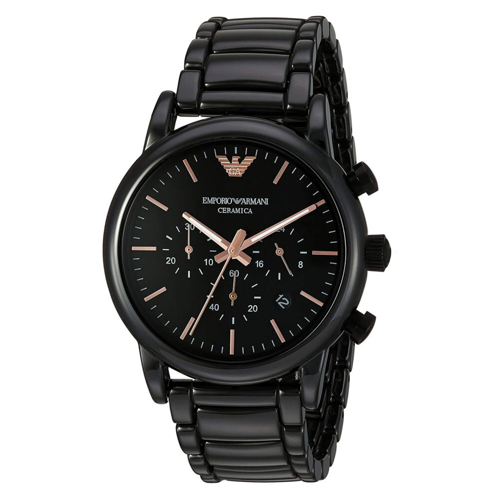 Emporio Armani Men?s Luigi Chronograph Watch Ceramic – Image 3