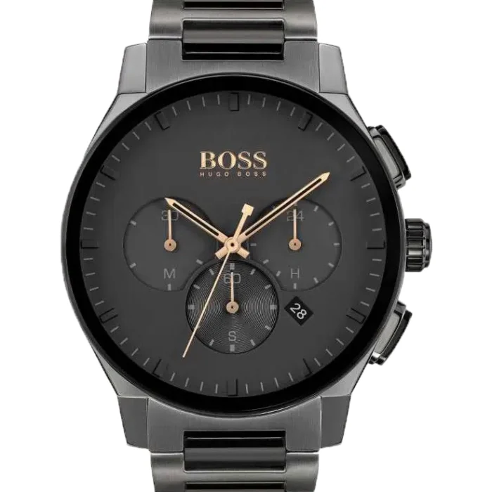 Hugo Boss Men?s Chronograph Quartz Stainless Steel Black Dial
