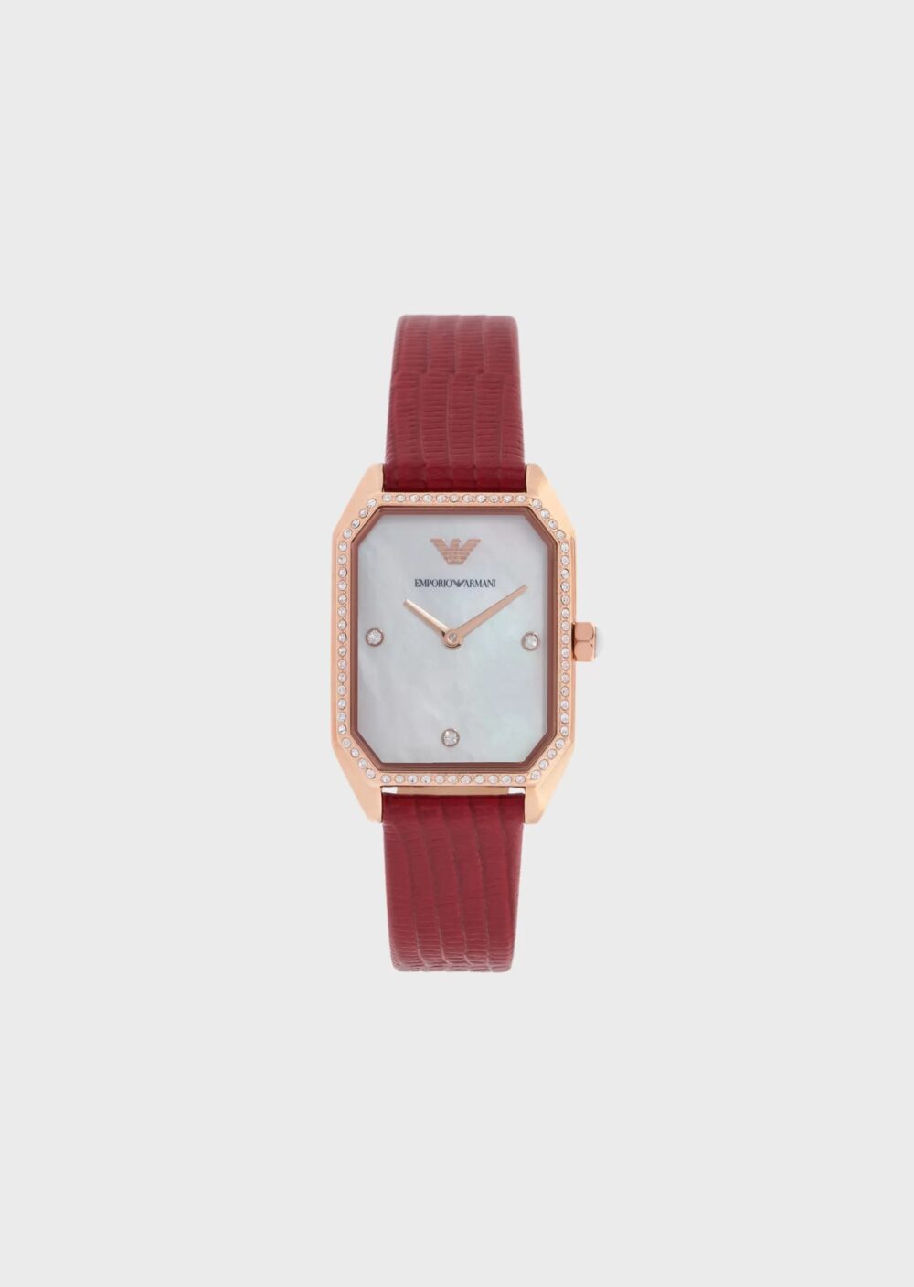 Montre en cuir rouge ? deux aiguilles  AR11467
