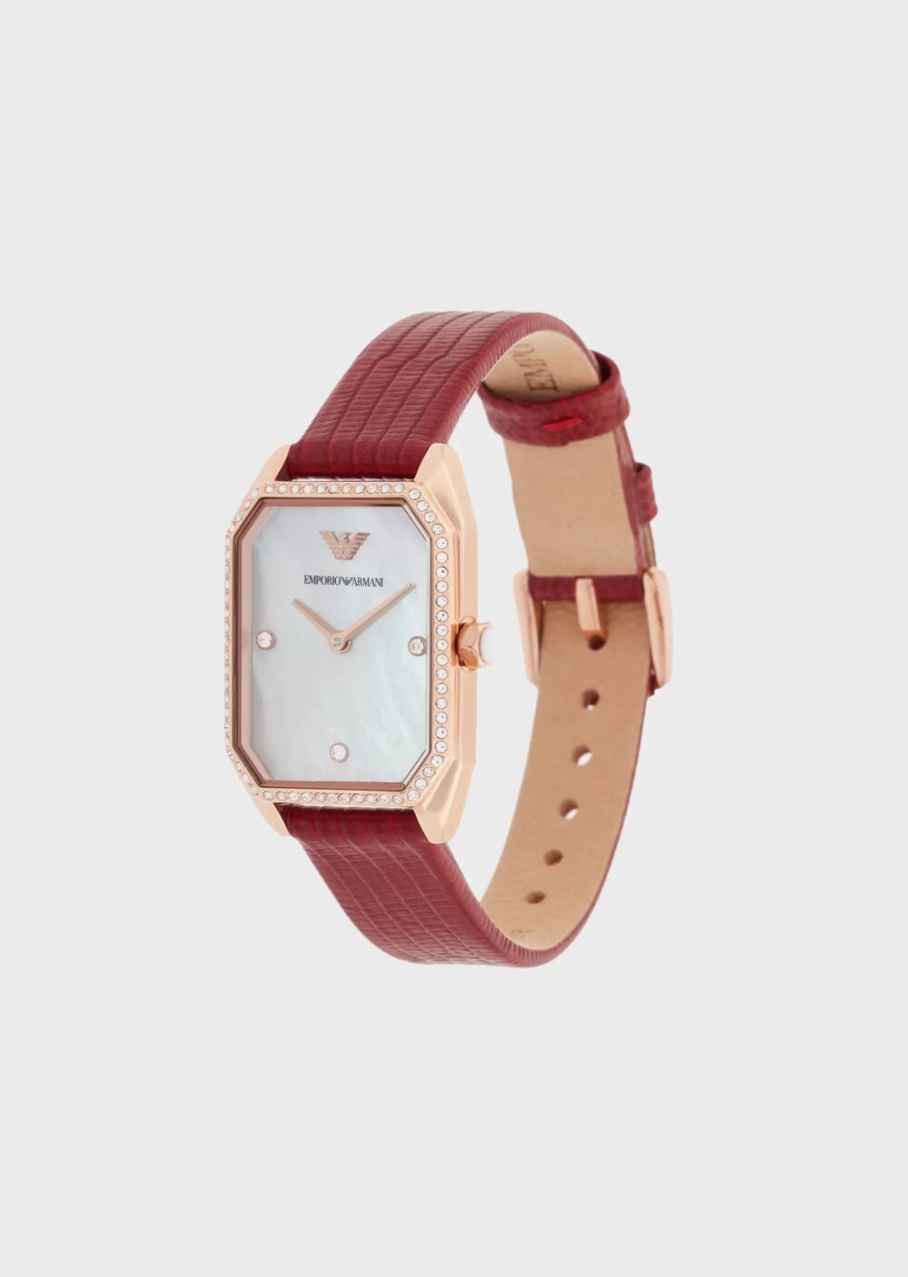 Montre en cuir rouge ? deux aiguilles  AR11467 – Image 2