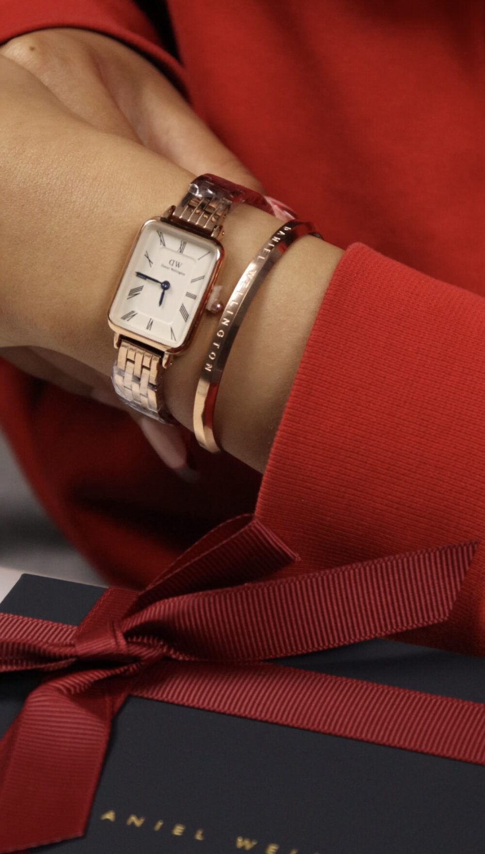 QUADRO ROMAN NUMERALS 5-LINK BRONZE+BRACELET OFFERT