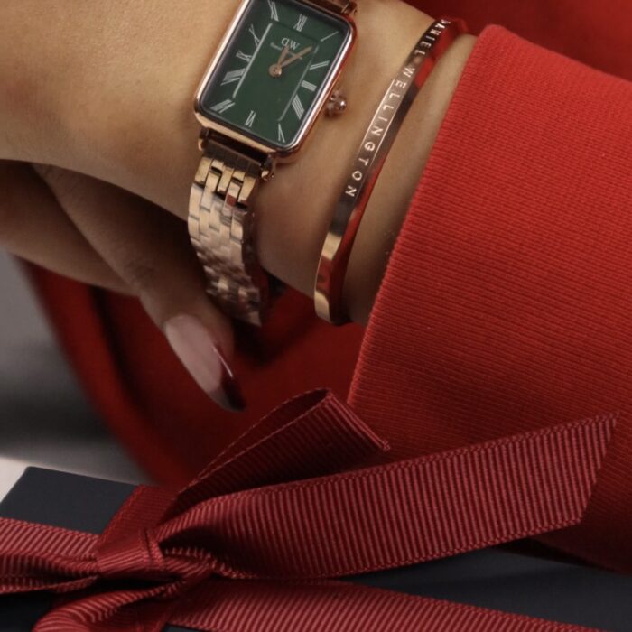 QUADRO ROMAN NUMERALS 5-LINK BRONZE+BRACELET OFFERT