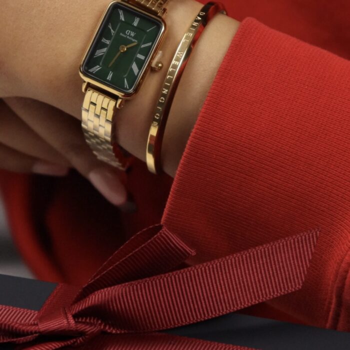 QUADRO ROMAN NUMERALS 5-LINK GOLD+BRACELET OFFERT